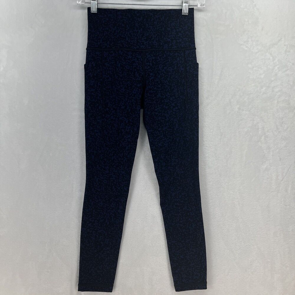 Athleta Salutation Stash Pocket Gravel Tight Women’s‎ Sz XS Black Blue